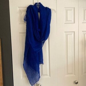 Eileen Fisher Organic Linen Scarf O/S Color Royal